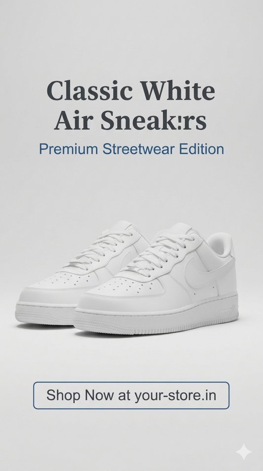 Classic White Sneakers – Premium Streetwear Edition